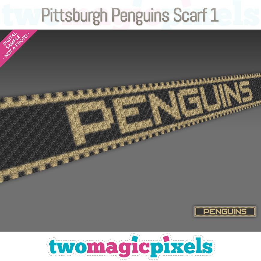 Pittsburgh Penguins Scarf 1 by Two Magic Pixels