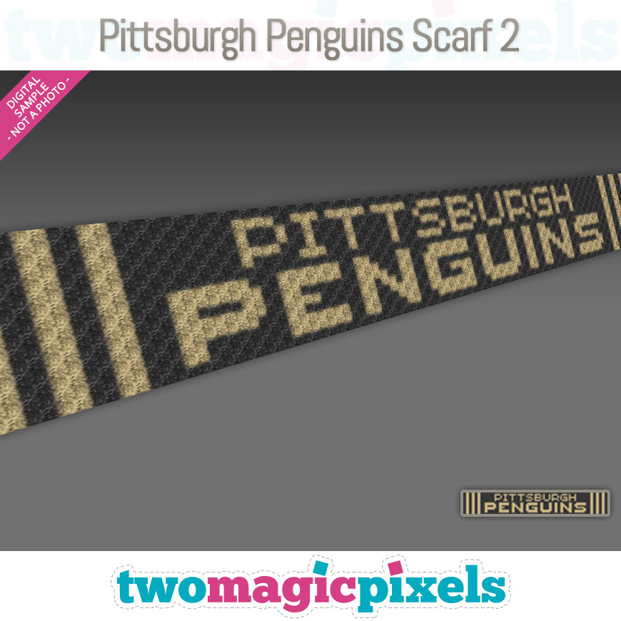 Pittsburgh Penguins Scarf 2 by Two Magic Pixels