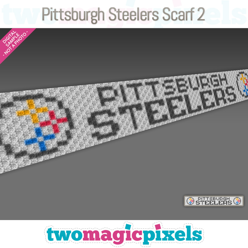 Pittsburgh Steelers Scarf 2 by Two Magic Pixels
