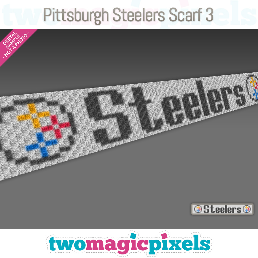 Pittsburgh Steelers Scarf 3 by Two Magic Pixels