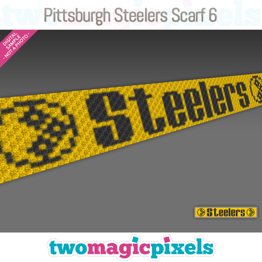 Pittsburgh Steelers Scarf 6 by Two Magic Pixels