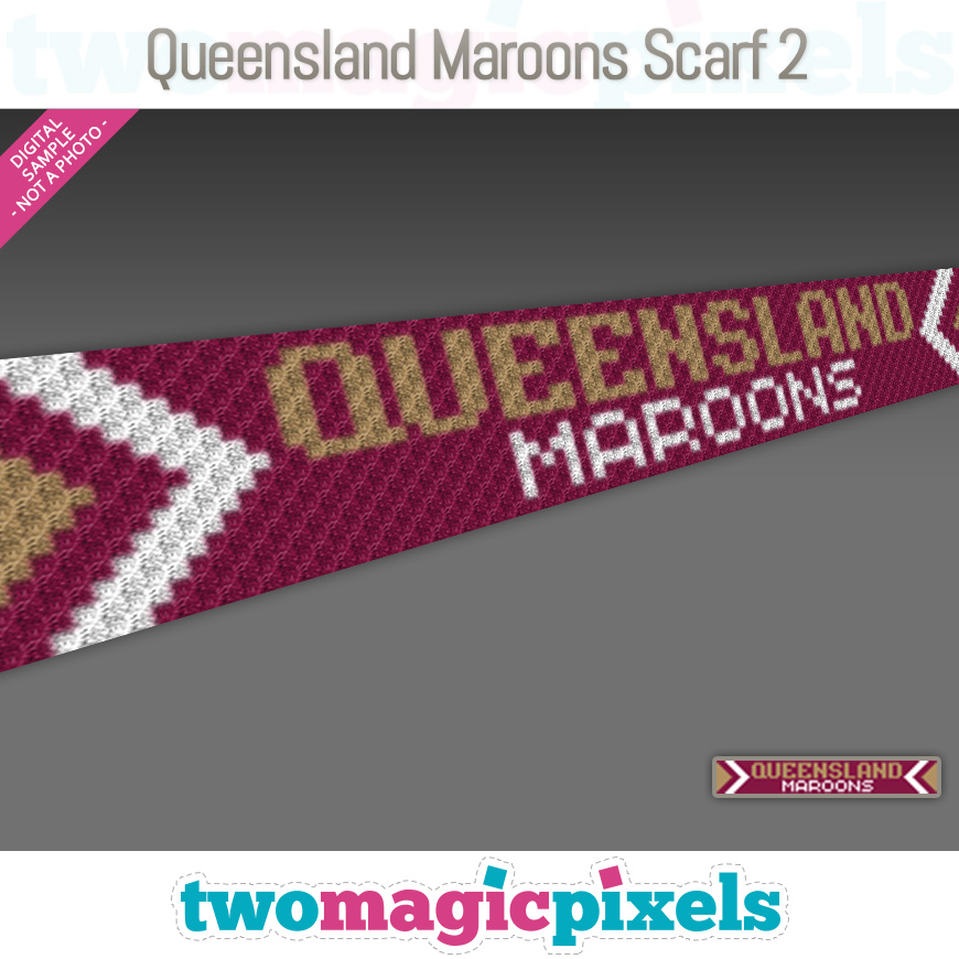 Queensland Maroons Scarf 2 by Two Magic Pixels