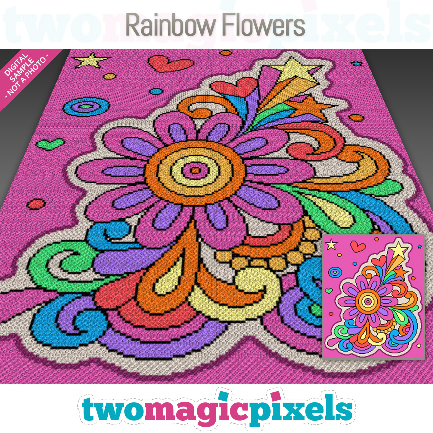Rainbow Flowers by Two Magic Pixels
