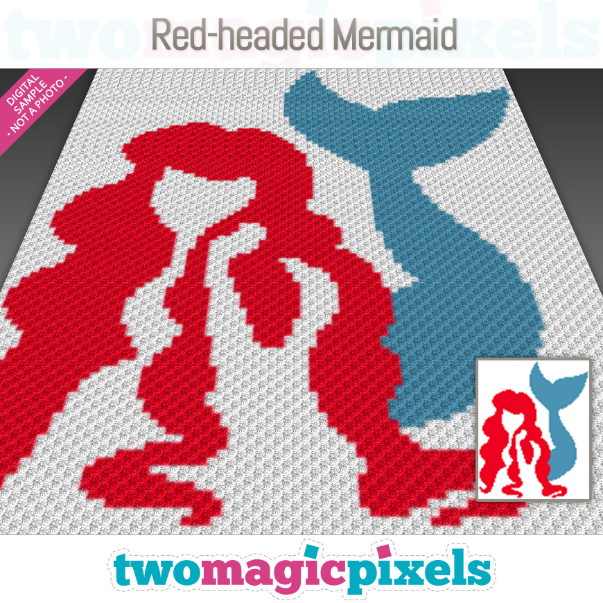 Red-headed Mermaid by Two Magic Pixels