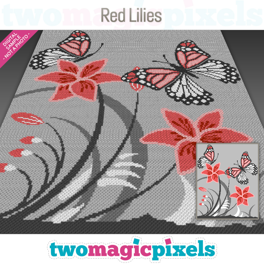 Red Lilies by Two Magic Pixels