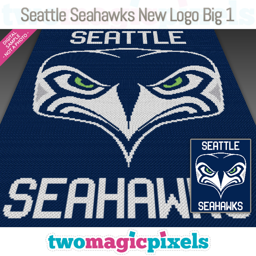 Seattle Seahawks New Logo Big 1 by Two Magic Pixels