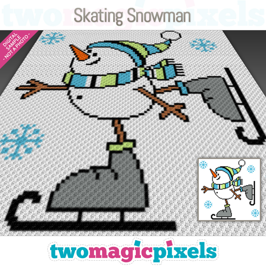Skating Snowman by Two Magic Pixels