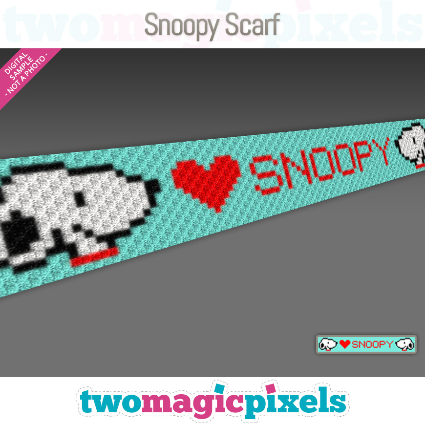Snoopy Scarf by Two Magic Pixels