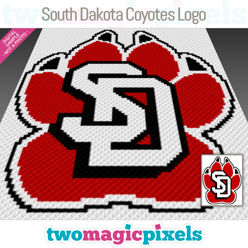 South Dakota Coyotes Logo by Two Magic Pixels