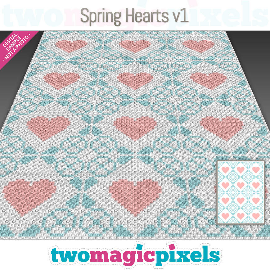 Spring Hearts v1 by Two Magic Pixels