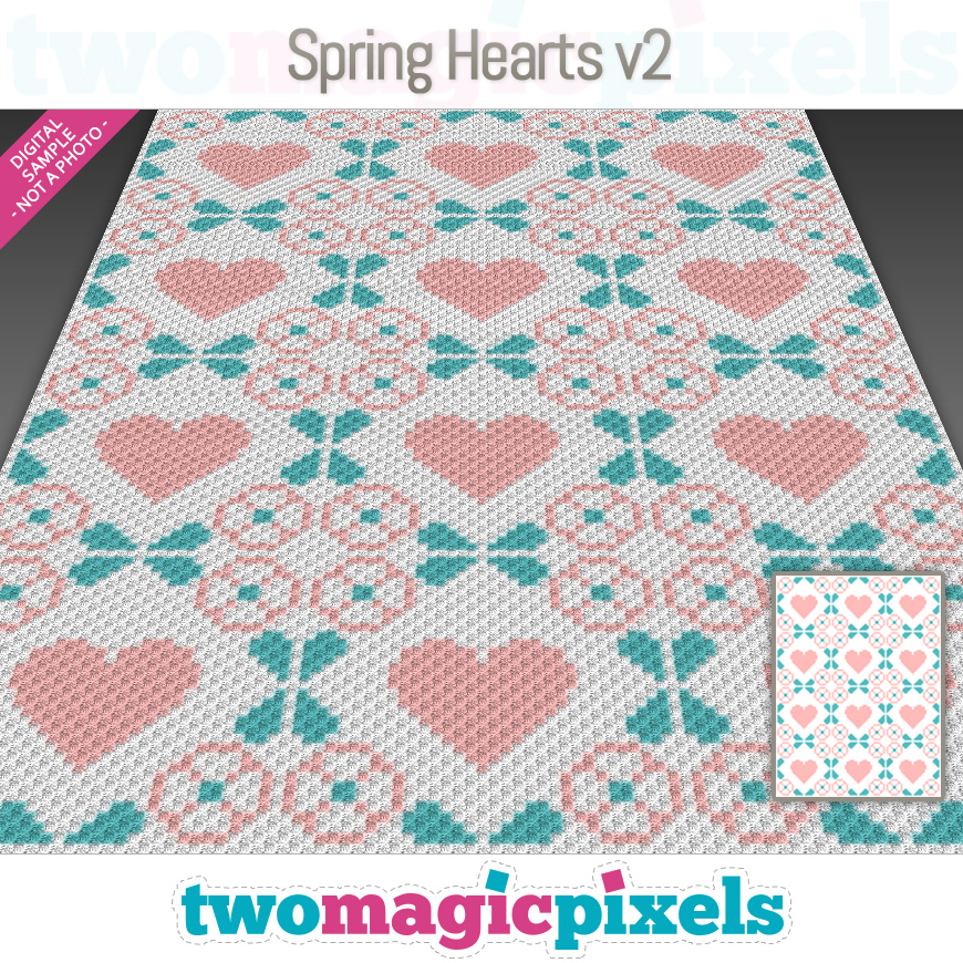 Spring Hearts v2 by Two Magic Pixels