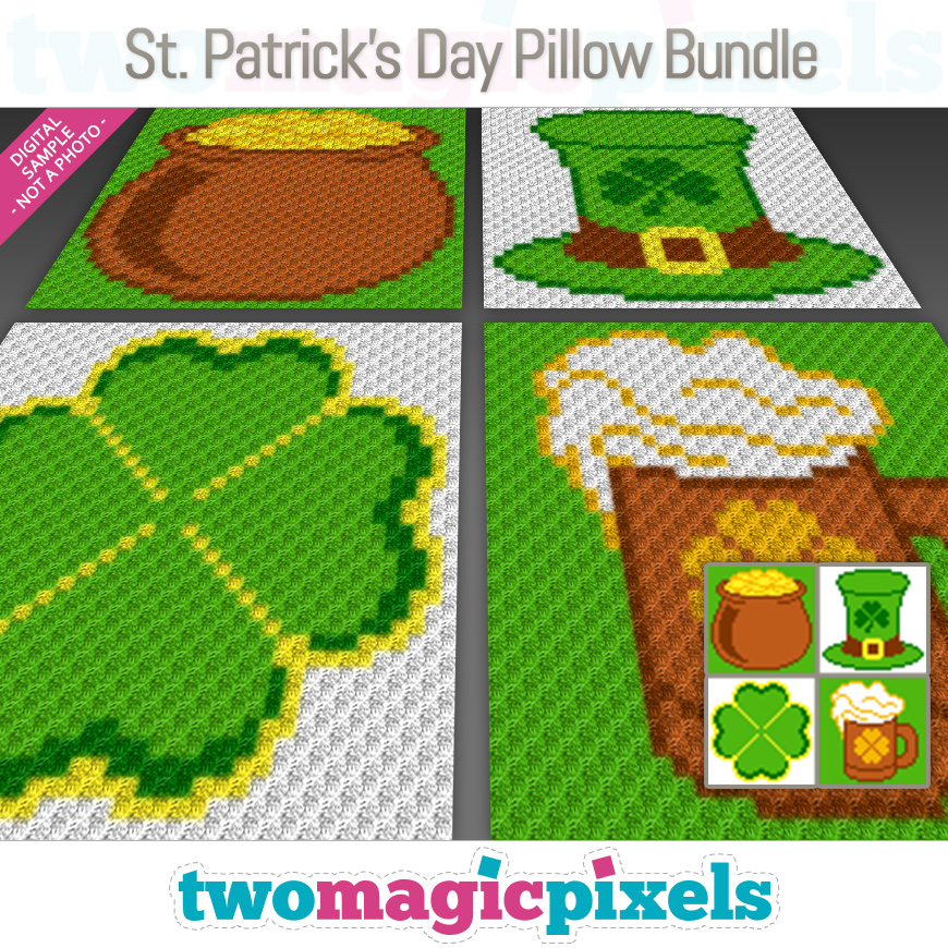 St. Patrick's Day Pillow Bundle by Two Magic Pixels
