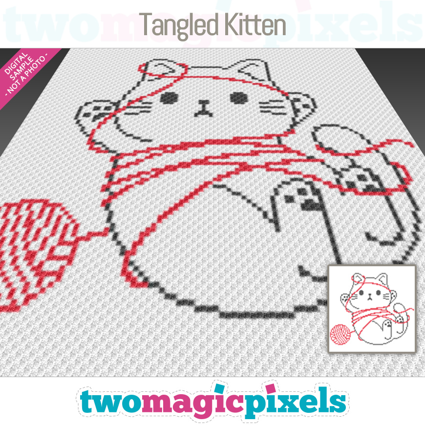 Tangled Kitten by Two Magic Pixels