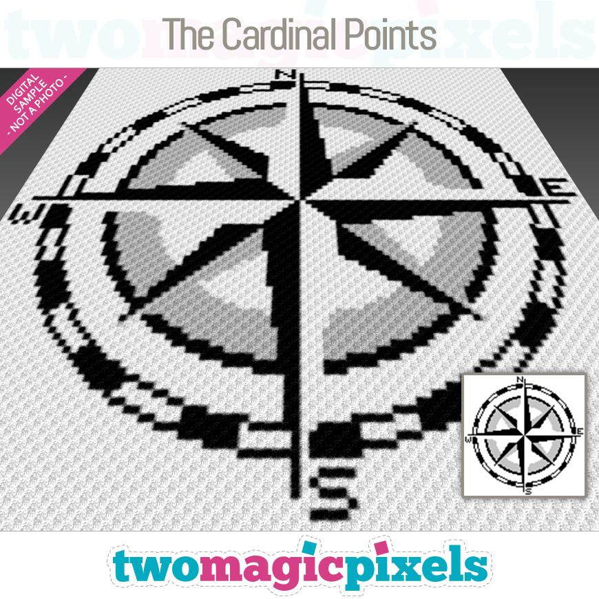 The Cardinal Points by Two Magic Pixels
