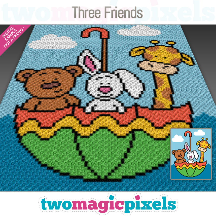 Three Friends by Two Magic Pixels