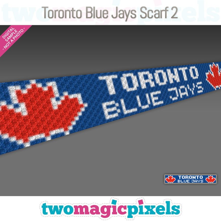 Toronto Blue Jays Scarf 2 by Two Magic Pixels