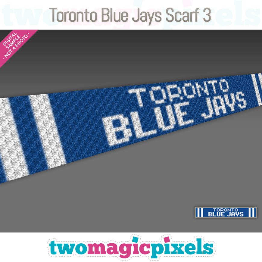 Toronto Blue Jays Scarf 3 by Two Magic Pixels