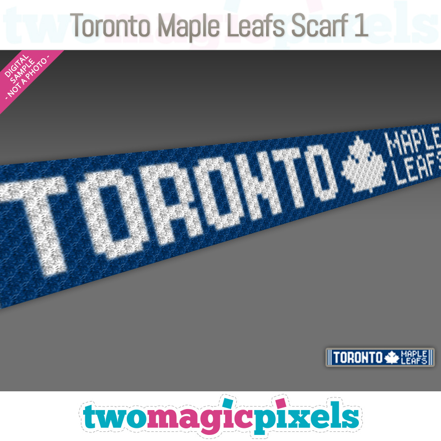 Toronto Maple Leafs Scarf 1 by Two Magic Pixels