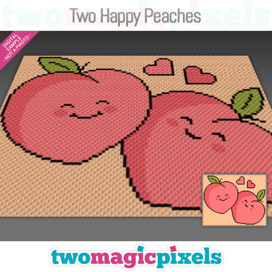 Two Happy Peaches by Two Magic Pixels