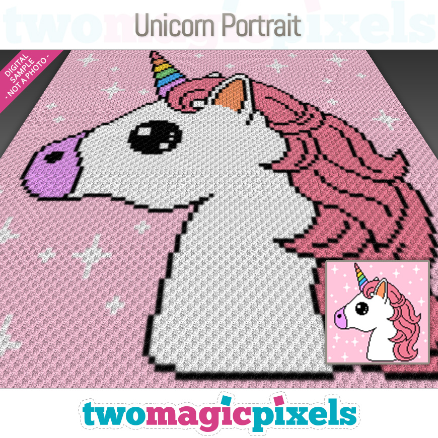 Unicorn Portrait by Two Magic Pixels