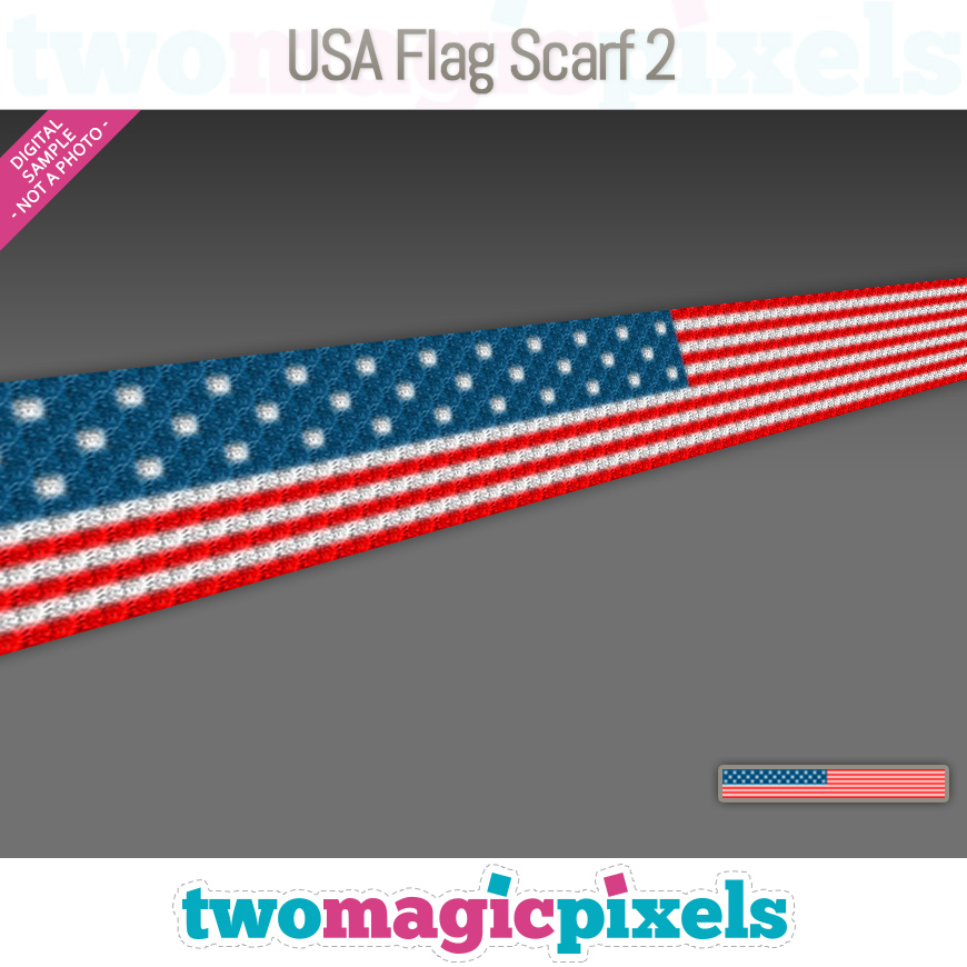 USA Flag Scarf 2 by Two Magic Pixels