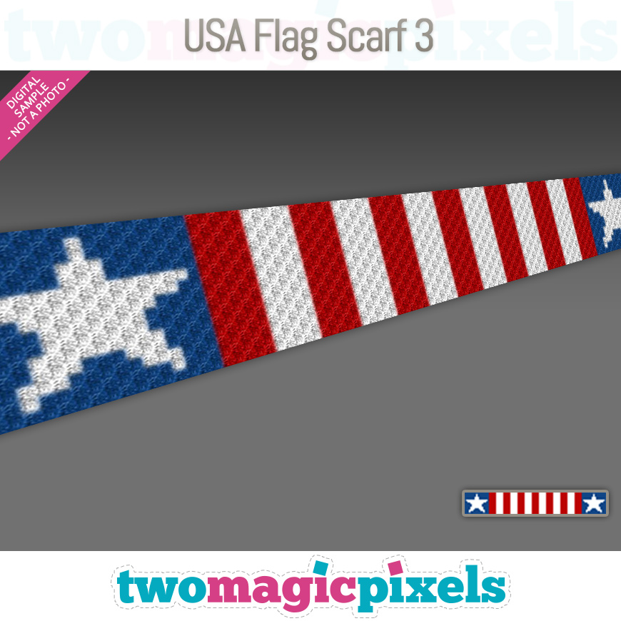 USA Flag Scarf 3 by Two Magic Pixels
