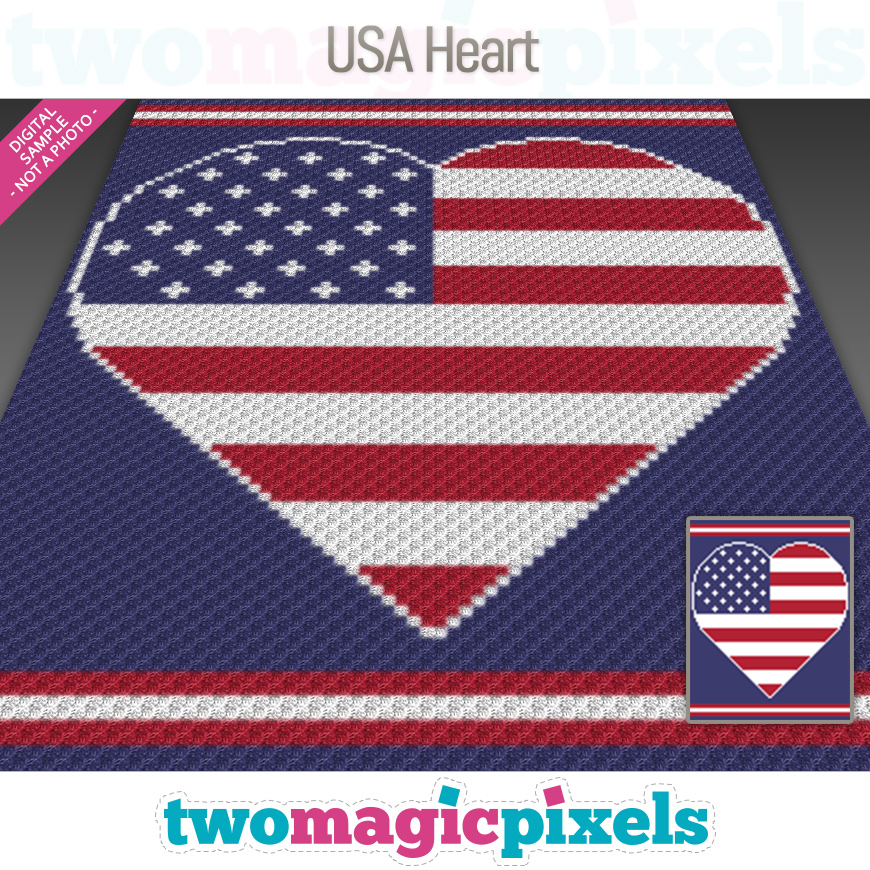 USA Heart by Two Magic Pixels