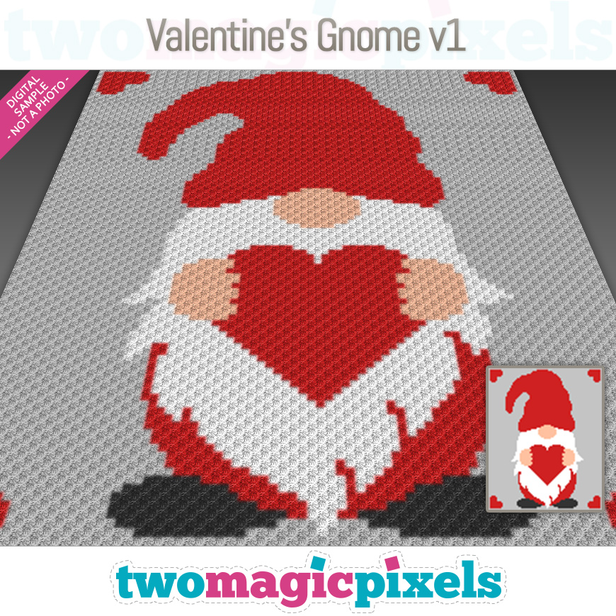 Valentine's Gnome v1 by Two Magic Pixels