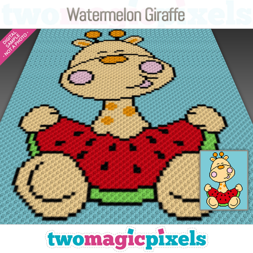 Watermelon Giraffe by Two Magic Pixels
