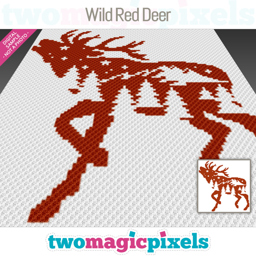 Wild Red Deer by Two Magic Pixels