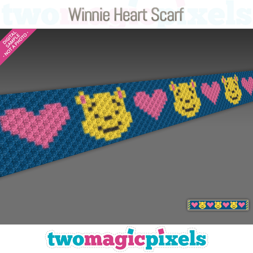 Winnie Heart Scarf by Two Magic Pixels