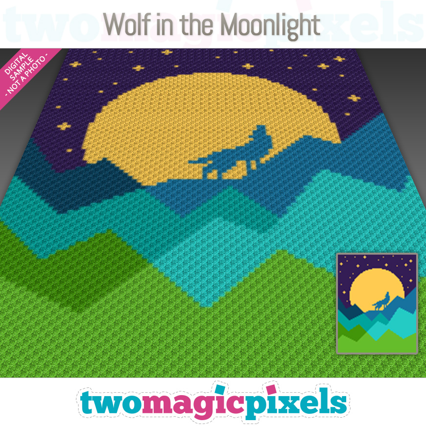Wolf in the Moonlight by Two Magic Pixels