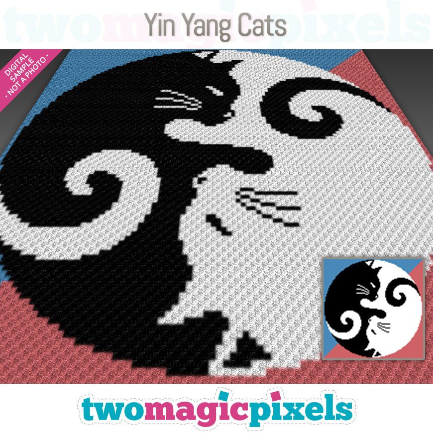 Yin Yang Cats by Two Magic Pixels