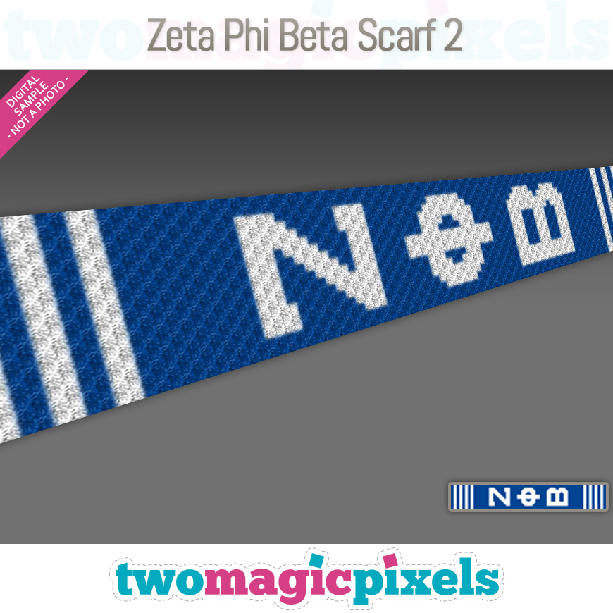 Zeta Phi Beta Scarf 2 by Two Magic Pixels