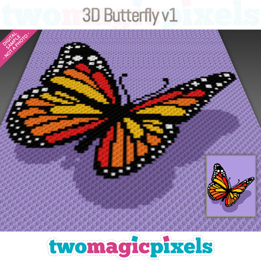 3D Butterfly v1 by Two Magic Pixels