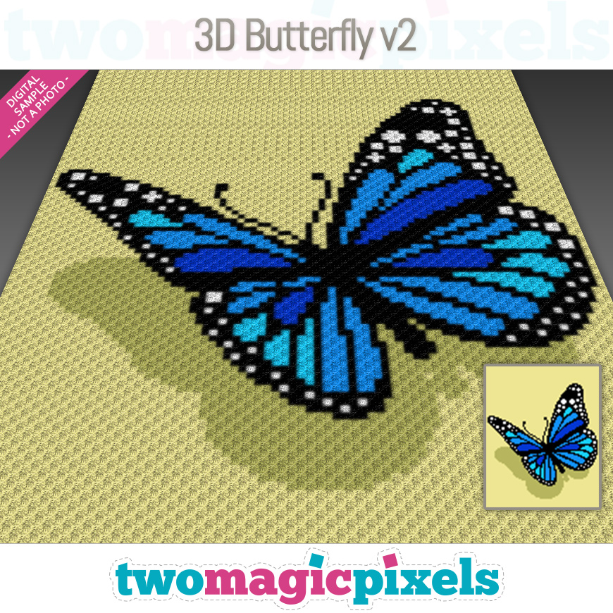 3D Butterfly v2 by Two Magic Pixels