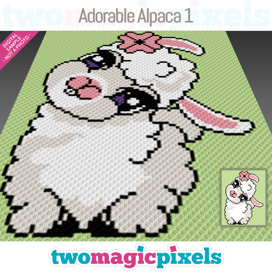Adorable Alpaca 1 by Two Magic Pixels