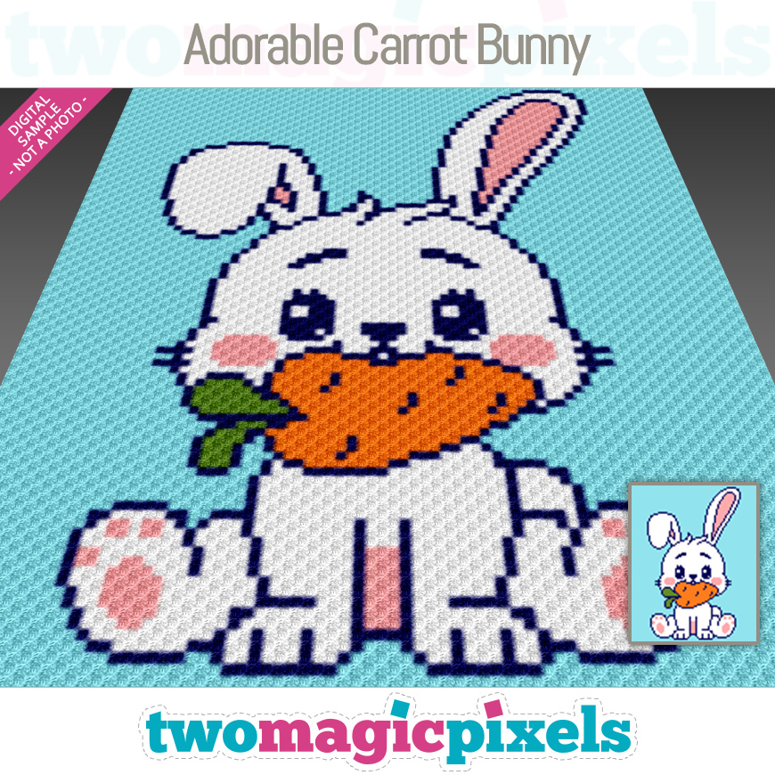 Adorable Carrot Bunny by Two Magic Pixels