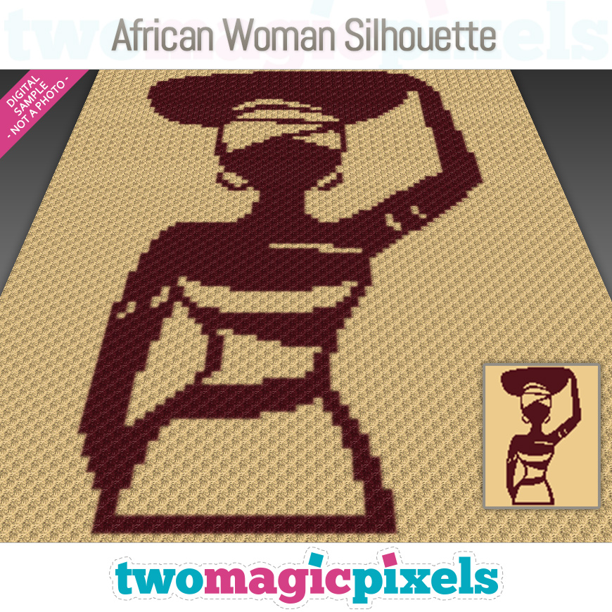 African Woman Silhouette by Two Magic Pixels
