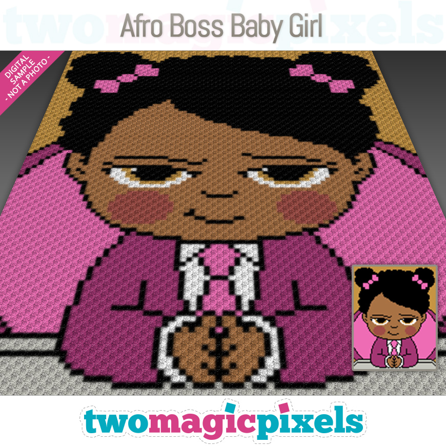 Afro Boss Baby Girl by Two Magic Pixels