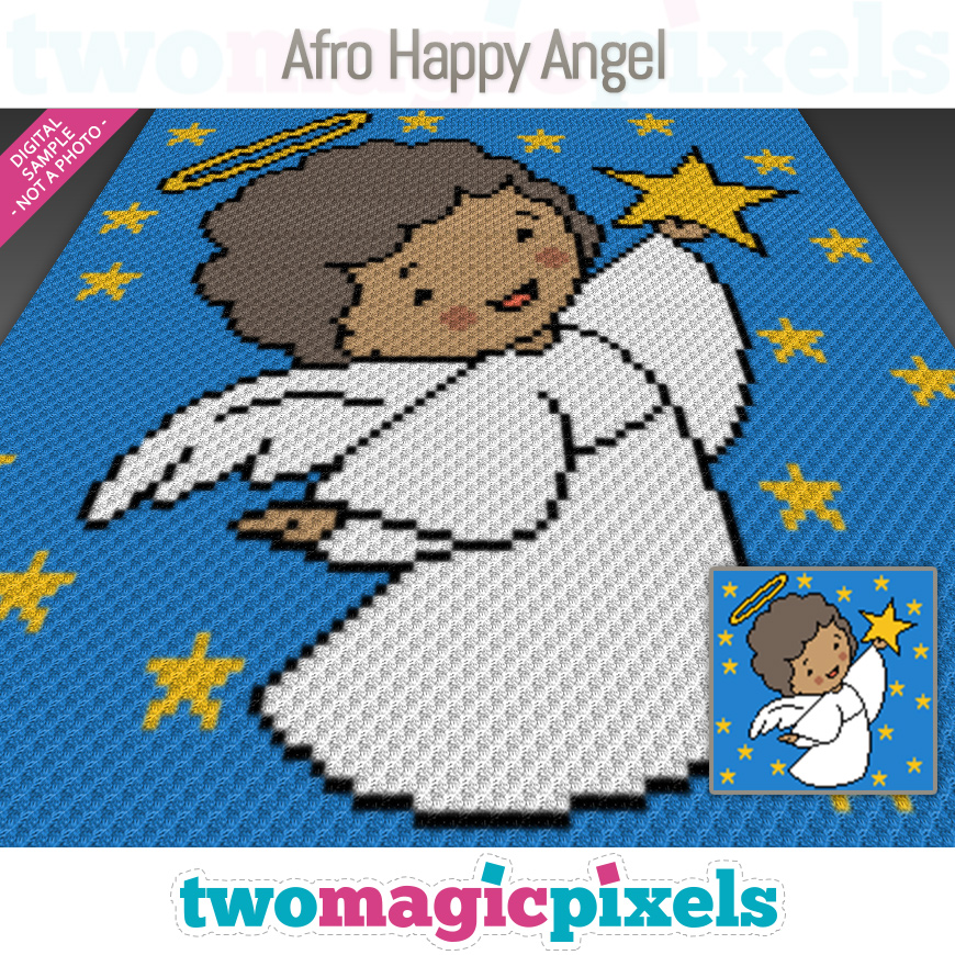 Afro Happy Angel by Two Magic Pixels