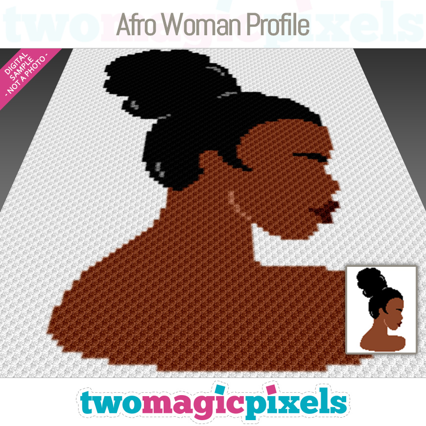 Afro Woman Profile by Two Magic Pixels