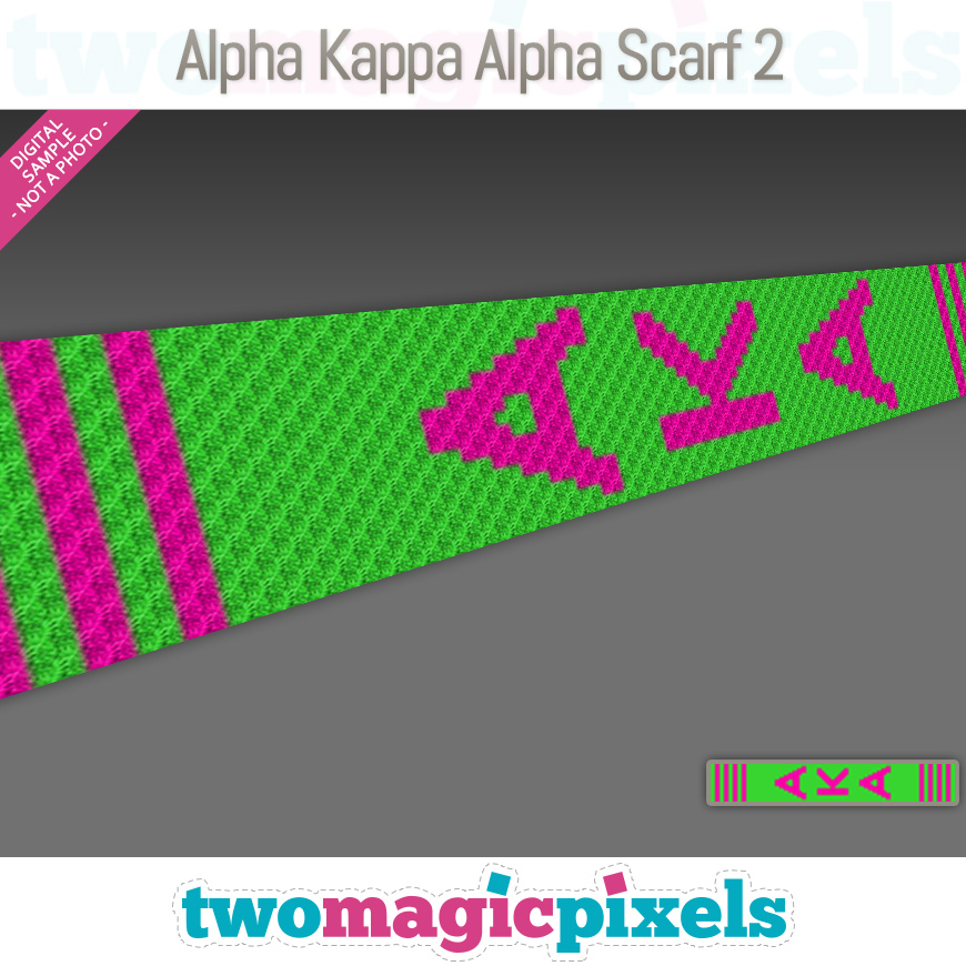 Alpha Kappa Alpha Scarf 2 by Two Magic Pixels
