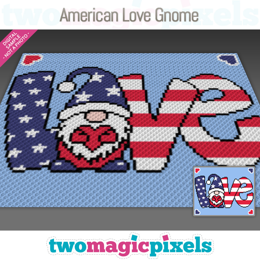 American Love Gnome by Two Magic Pixels