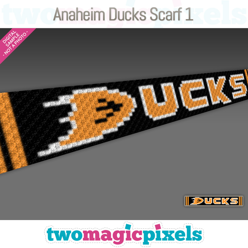 Anaheim Ducks Scarf 1 by Two Magic Pixels