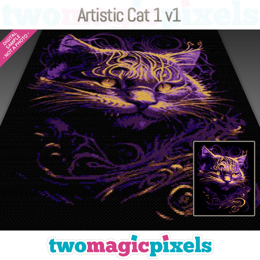 Artistic Cat 1 v1 by Two Magic Pixels