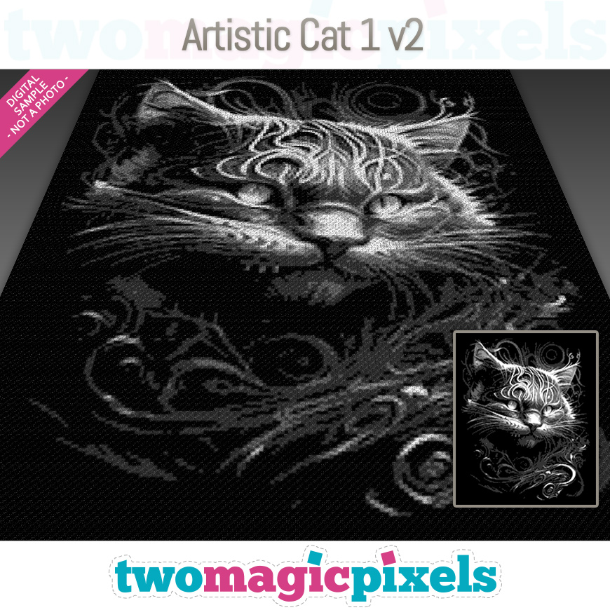 Artistic Cat 1 v2 by Two Magic Pixels