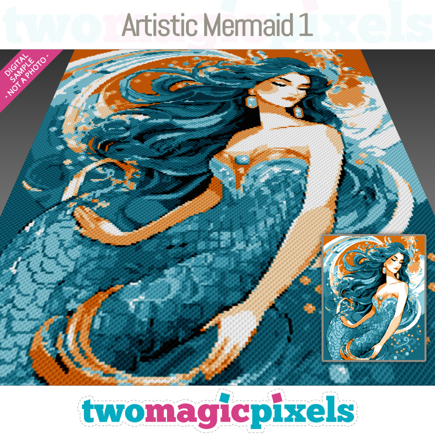 Artistic Mermaid 1 by Two Magic Pixels