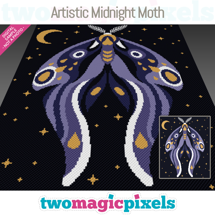 Artistic Midnight Moth by Two Magic Pixels