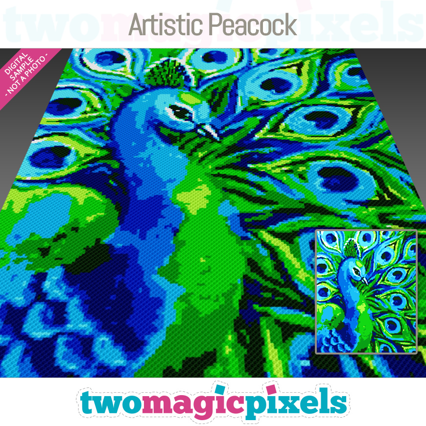 Artistic Peacock by Two Magic Pixels